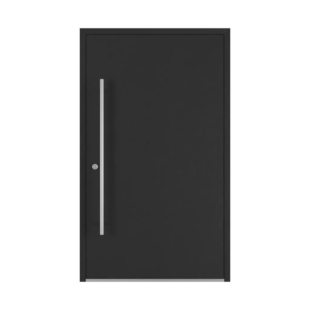Tiefschwarzes Aludec hausturen modelle dindecor 5015-black  