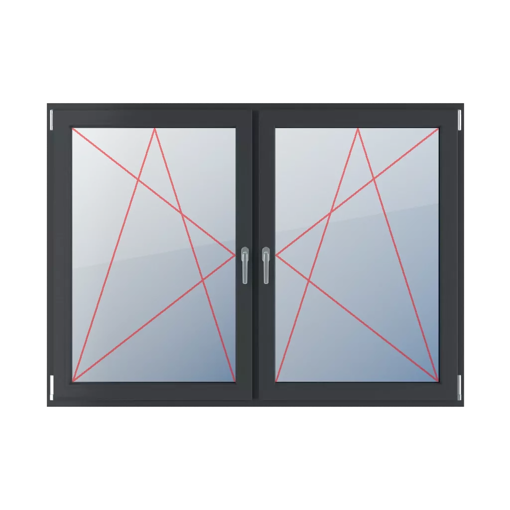 Neige und drehe dich nach links, neige und drehe dich nach rechts fenster fenstertypen zweifluegelige-tueren symmetrische-horizontale-teilung-50-50  