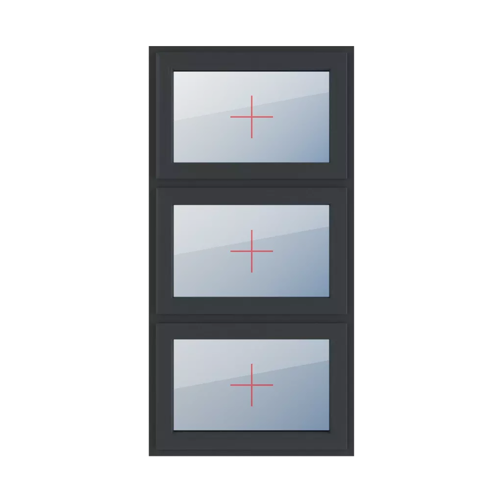 Festverglasung im Flügel fenster fenstertypen dreifluegelige-fenster symmetrische-vertikale-teilung-33-33-33  