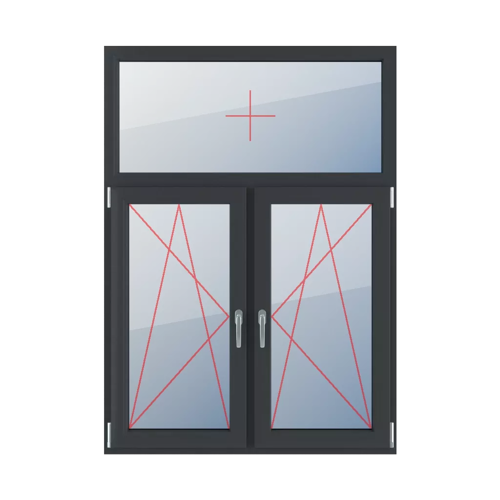 Festverglasung im Rahmen, Dreh-Kipp nach links, Dreh-Kipp nach rechts fenster fenstertypen dreifluegelige-fenster asymmetrische-vertikale-teilung-30-70 festverglasung-im-rahmen-dreh-kipp-nach-links-dreh-kipp-nach-rechts 