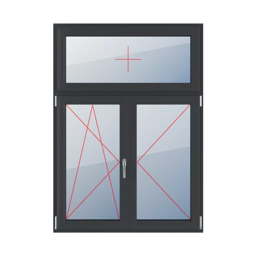 Festverglasung im Flügel, Dreh-Kipp links, Pfosten beweglich, Dreh rechts fenster fenstertypen dreifluegelige-fenster asymmetrische-vertikale-teilung-30-70-mit-beweglichem-pfosten festverglasung-im-fluegel-dreh-kipp-links-pfosten-beweglich-dreh-rechts 