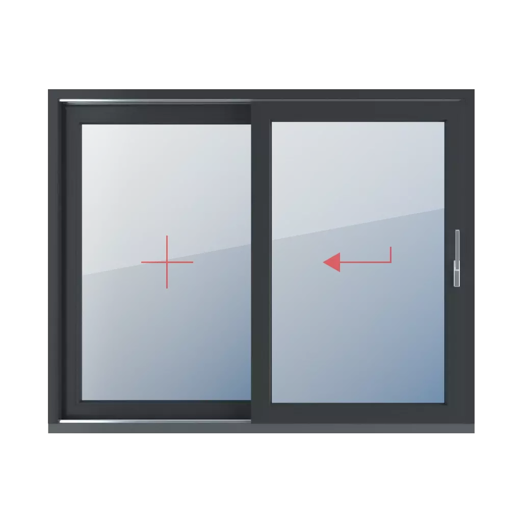 Festverglasung, links verschiebbar fenster fenstertypen hst-hebe-schiebe-terrassentueren zweifluegelige-tueren festverglasung-links-verschiebbar 