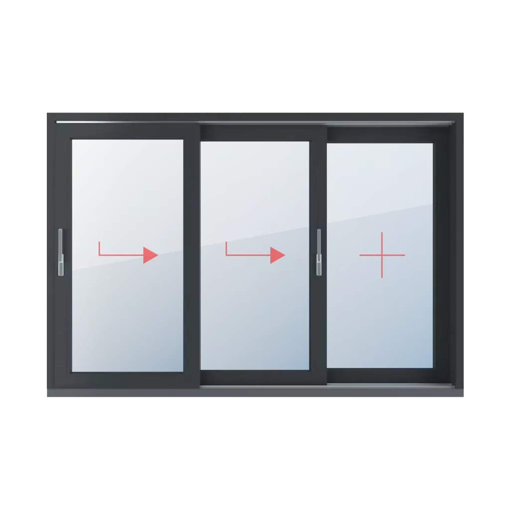 Rechts verschiebbar, Festverglasung fenster fenstertypen hst-hebe-schiebe-terrassentueren dreifluegelige-fenster  