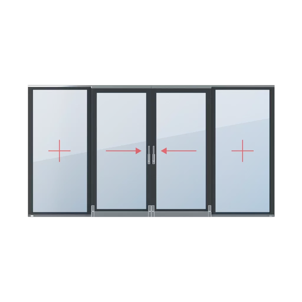 Festverglasung, Schiebe-Kipp links, Schiebe-Kipp rechts, Pfosten beweglich produkte psk-parallel-schiebe-kipp-terrassenfenster    
