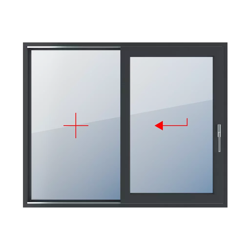 Festverglasung im Rahmen, links verschiebbar fenster fenstertypen smart-slide-terrassen-schiebetueren zweifluegelige-tueren  