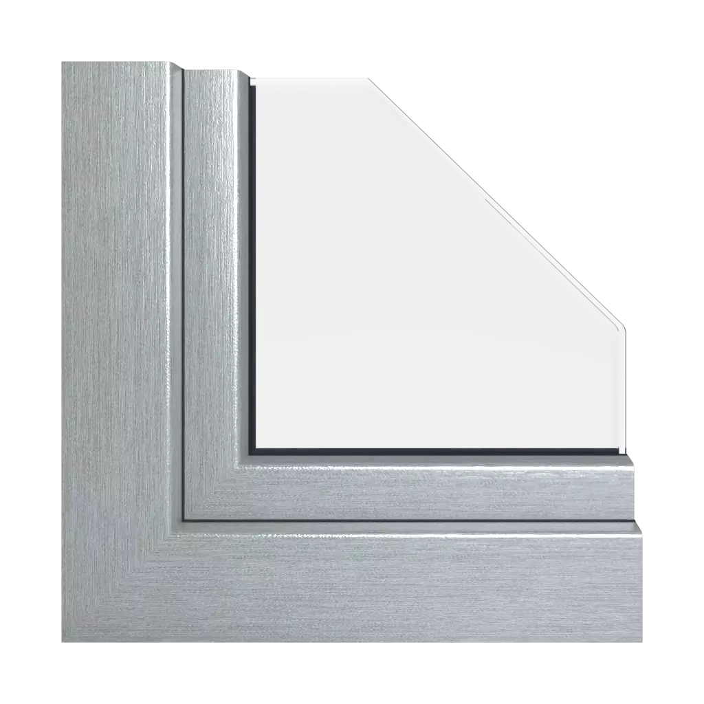 Silber gebürstetes Aluminium fenster fensterfarbe veka-farben silber-gebuerstetes-aluminium