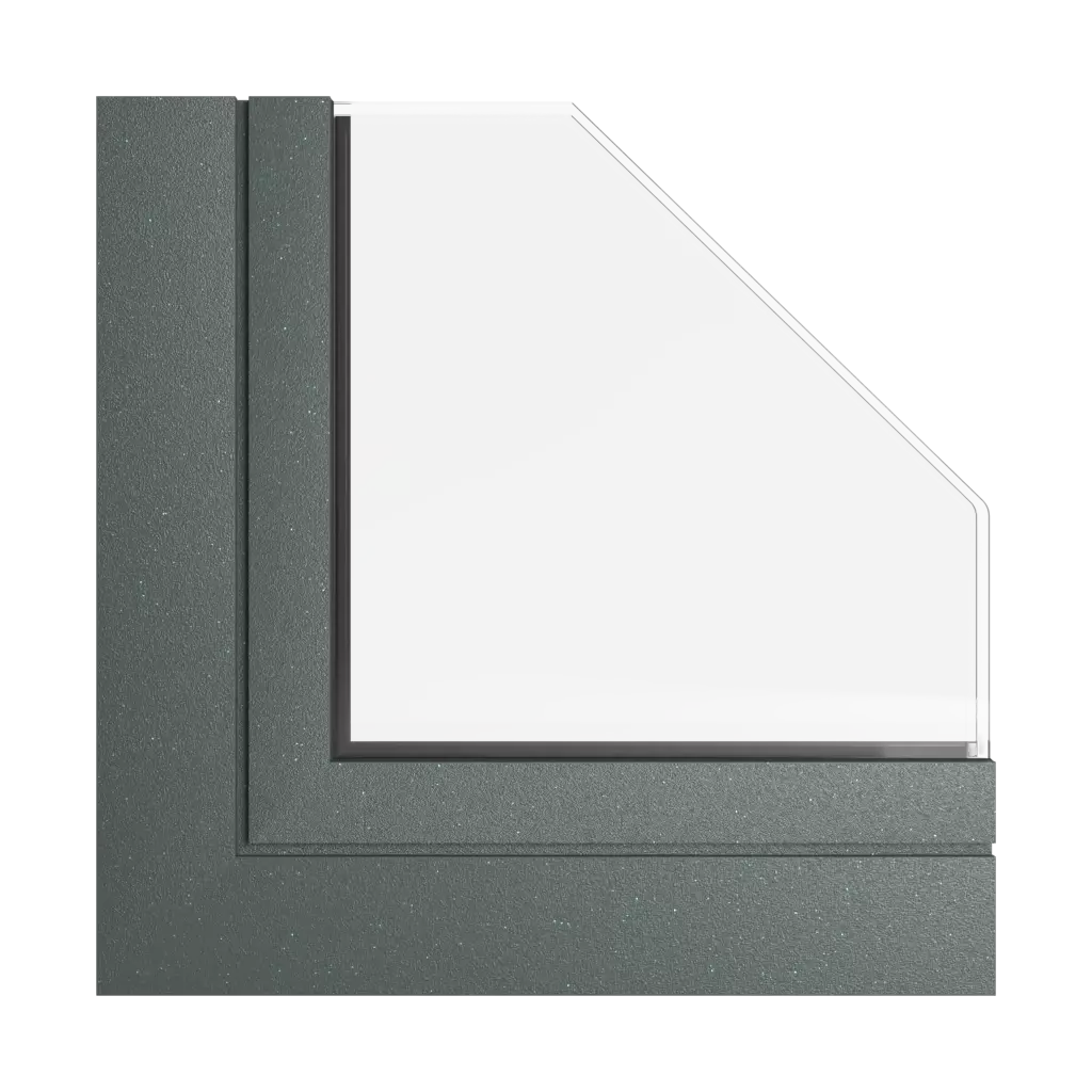 Grüner metallischer Tiger fenster fensterprofile aliplast