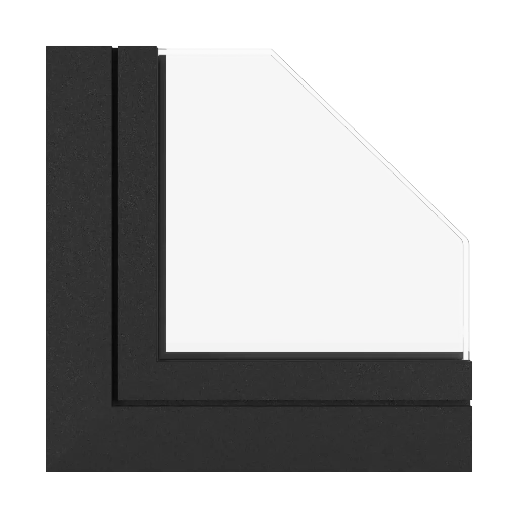 Schwarz matt Feinstruktur fenster fensterprofile aluprof mb-77hs