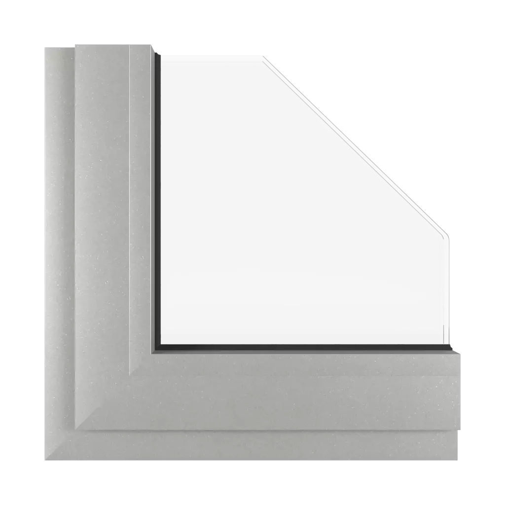 Silbernes Aluminium matt fenster fensterfarbe aluprof-farben silbernes-aluminium-matt interior