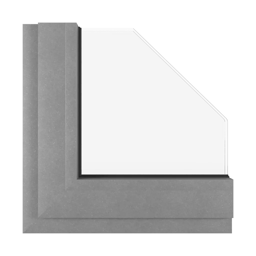Graues mattes Aluminium fenster fensterfarbe aluprof-farben graues-mattes-aluminium interior