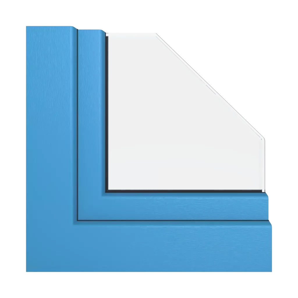 Brilliantes Blau fenster fensterprofile aluplast smart-slide