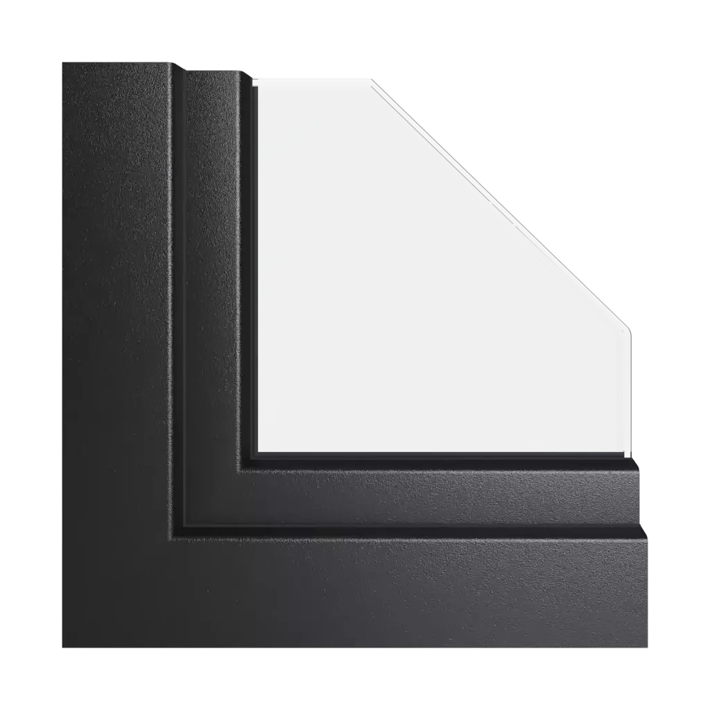 Matt-schwarz fenster fensterprofile gealan s9000