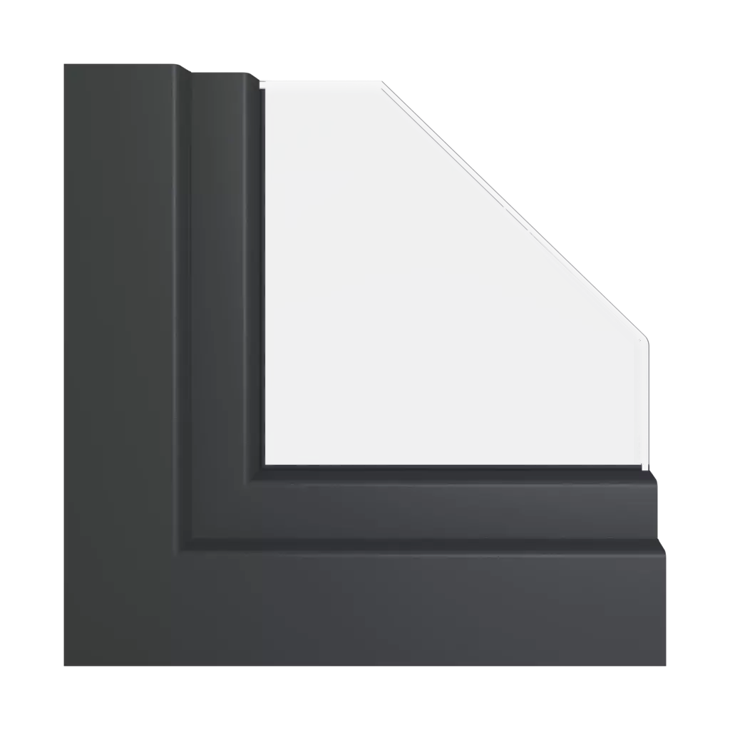 Schwarz und grau glatt RAL 7021 produkte psk-parallel-schiebe-kipp-terrassenfenster    