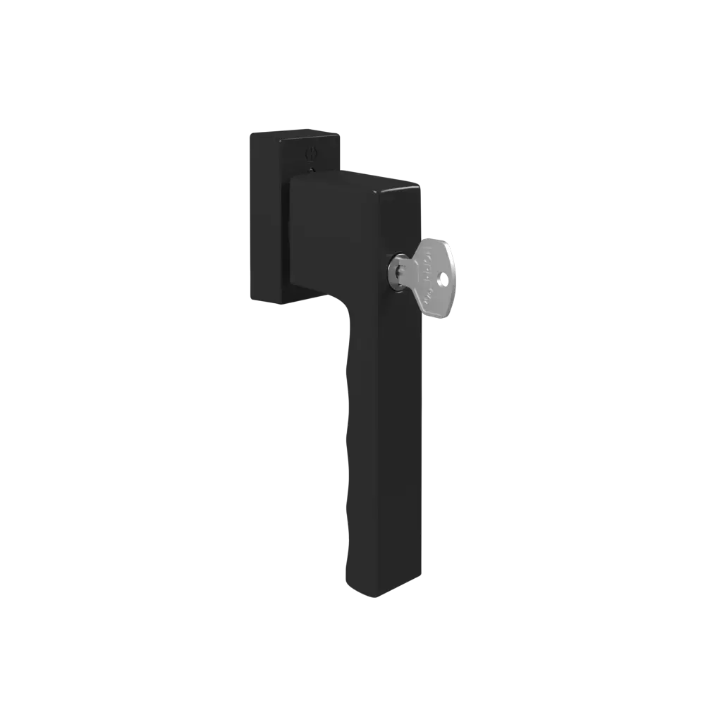 SecuForte Toulon schwarzer Griff mit Schlüssel fenster fensterzubehoer griffe toulon mit-einem-schluessel secuforte-toulon-schwarzer-griff-mit-schluessel