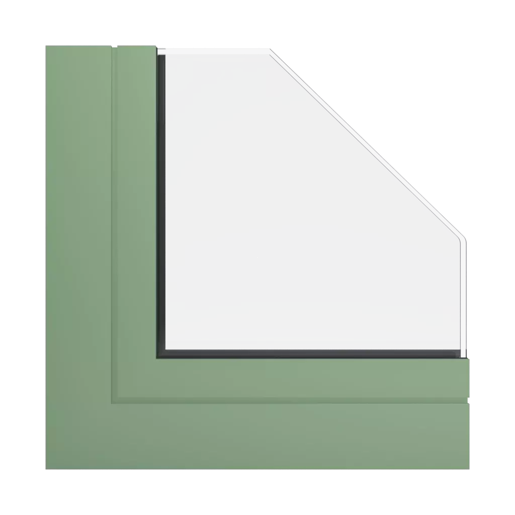 RAL 6021 Blassgrün fenster fensterprofile aliplast max-light-modern