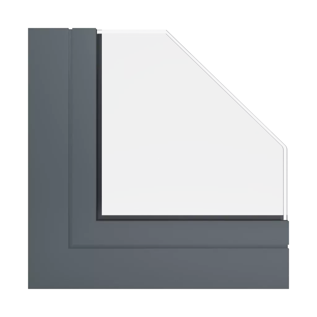 RAL 7011 Eisengrau fenster fensterprofile aluprof mb-78ei-dpa