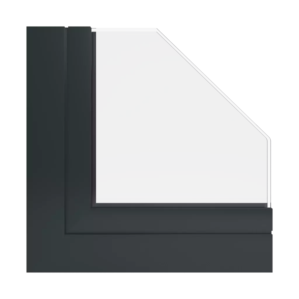 RAL 9017 Verkehrs- schwarz fenster fensterprofile aluprof mb-60e-ei